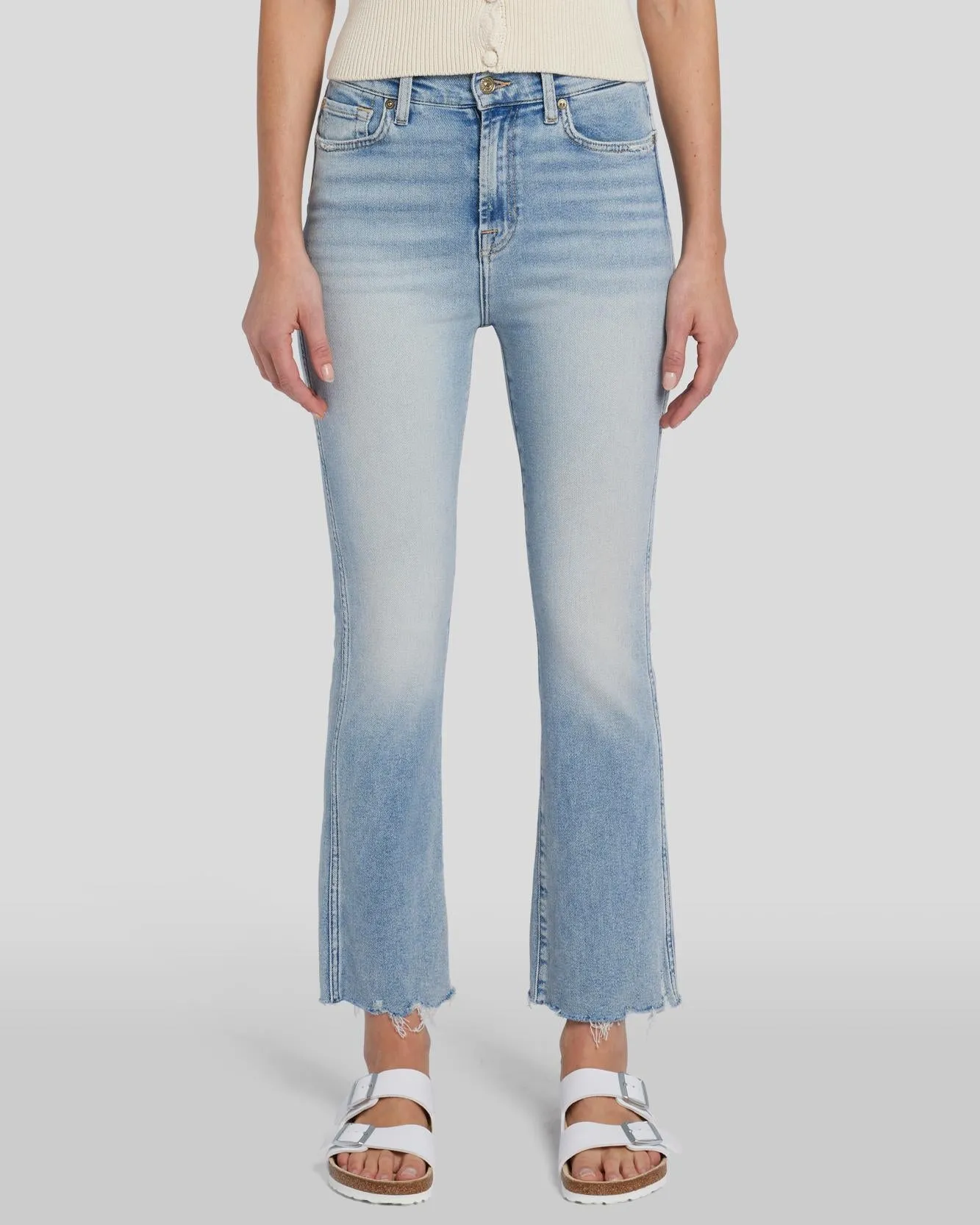 Luxe Vintage High Waist Slim Kick in Sunday sold by 7 For All Mankind product image thumbnail 2