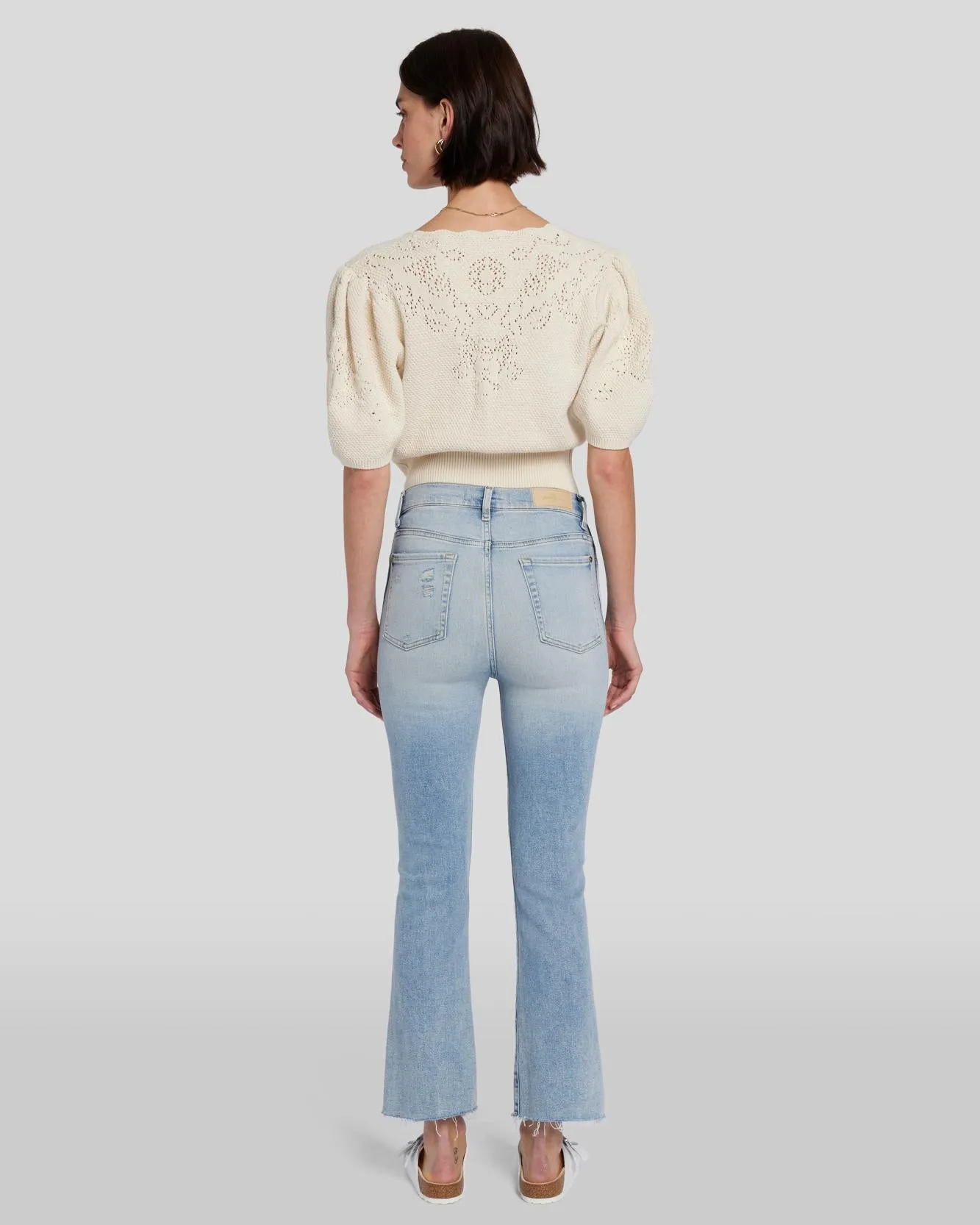Luxe Vintage High Waist Slim Kick in Sunday sold by 7 For All Mankind product image thumbnail 4
