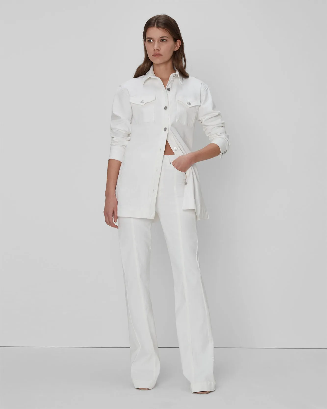 Leisure Jacket In White sold by 7 For All Mankind product image thumbnail 4