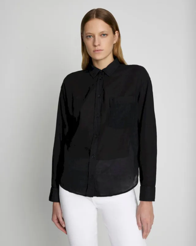 Classic Button Up Shirt in Black sold by 7 For All Mankind