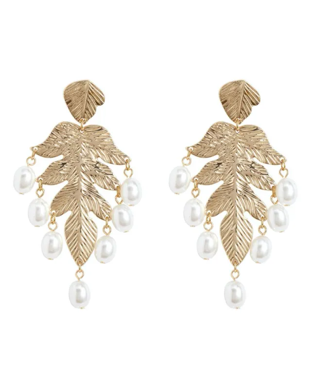 LEAF DROP EARRINGS sold by 8 Other Reasons