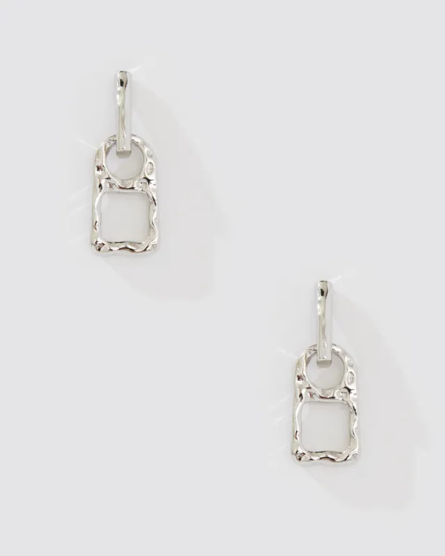 HAMMERED ZIPPER EARRING sold by 8 Other Reasons