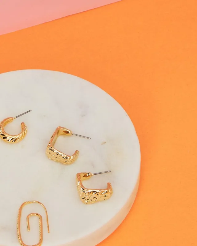 HAMMERED RECTANGLE HOOP sold by 8 Other Reasons