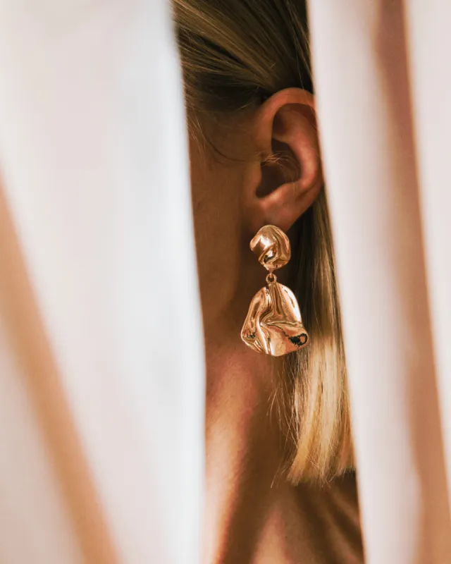 HAMMERED STATEMENT EARRING sold by 8 Other Reasons