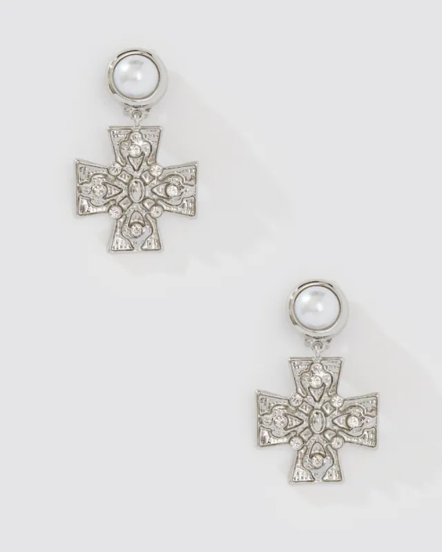 CROSS DROP EARRING sold by 8 Other Reasons