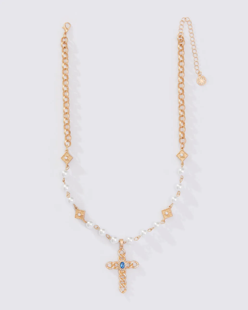PEARL CROSS NECKLACE sold by 8 Other Reasons
