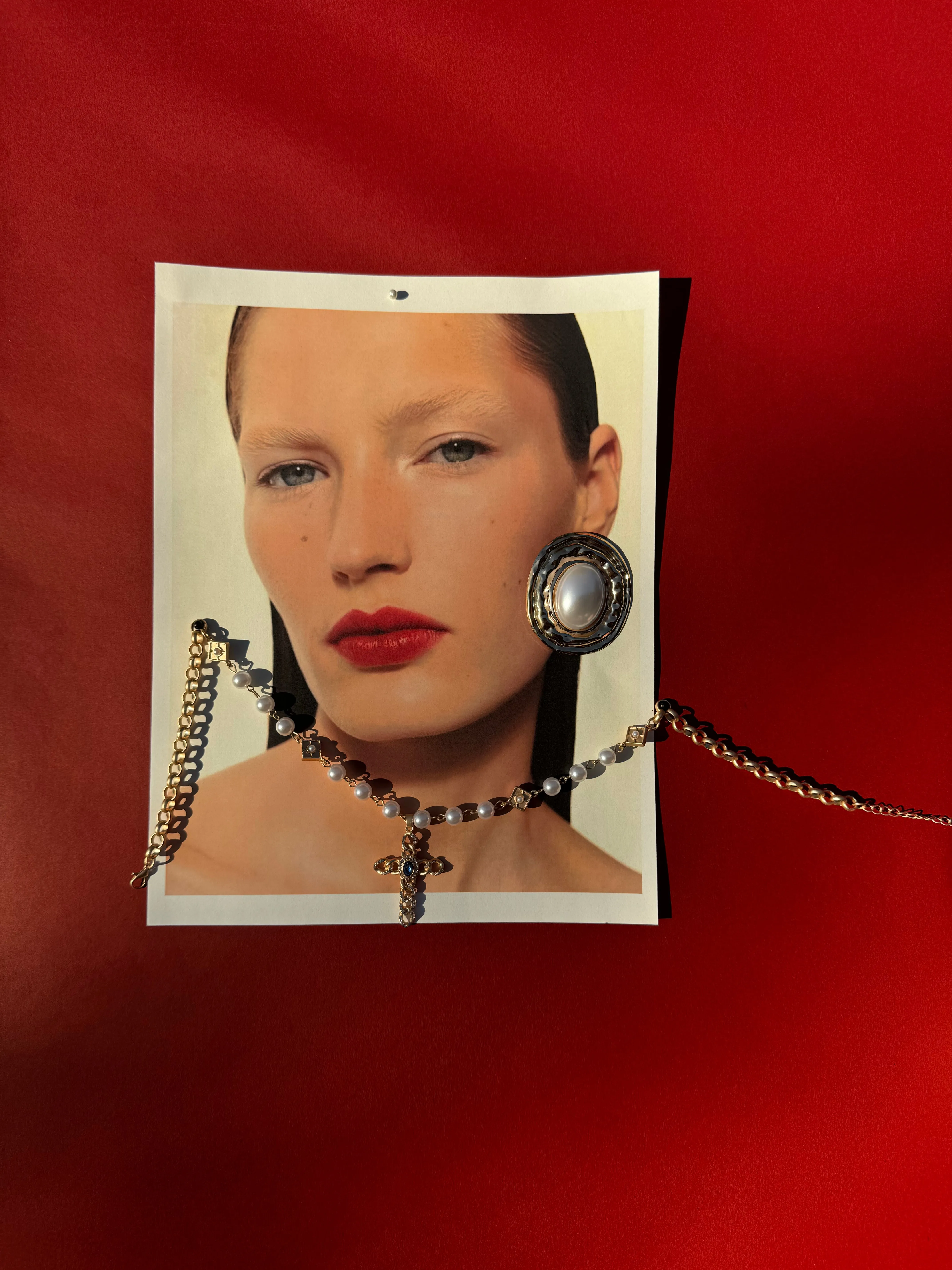 PEARL CROSS NECKLACE sold by 8 Other Reasons product image thumbnail 2