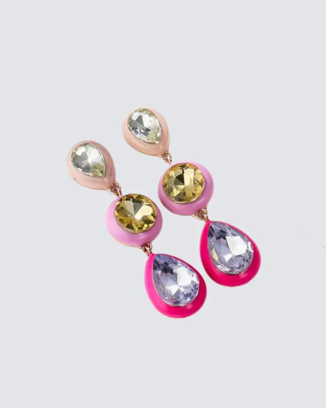 JEWEL PASTEL PINK DROP EARRING sold by 8 Other Reasons