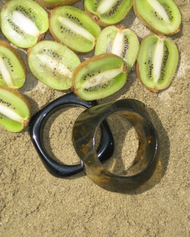 BLACK JADE BANGLE SET sold by 8 Other Reasons