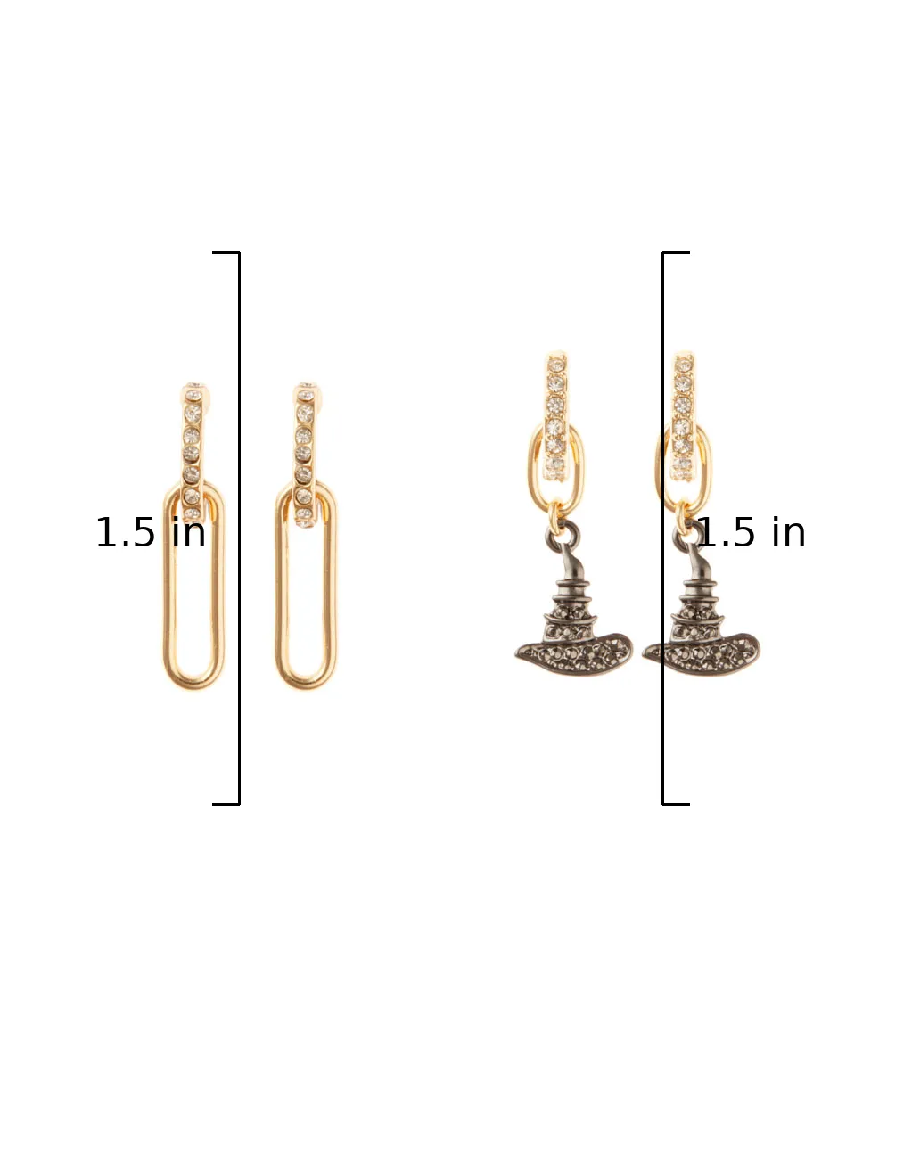 OBLONG MINI HOOP WITH ELPHABA CHARMS sold by 8 Other Reasons product image thumbnail 2