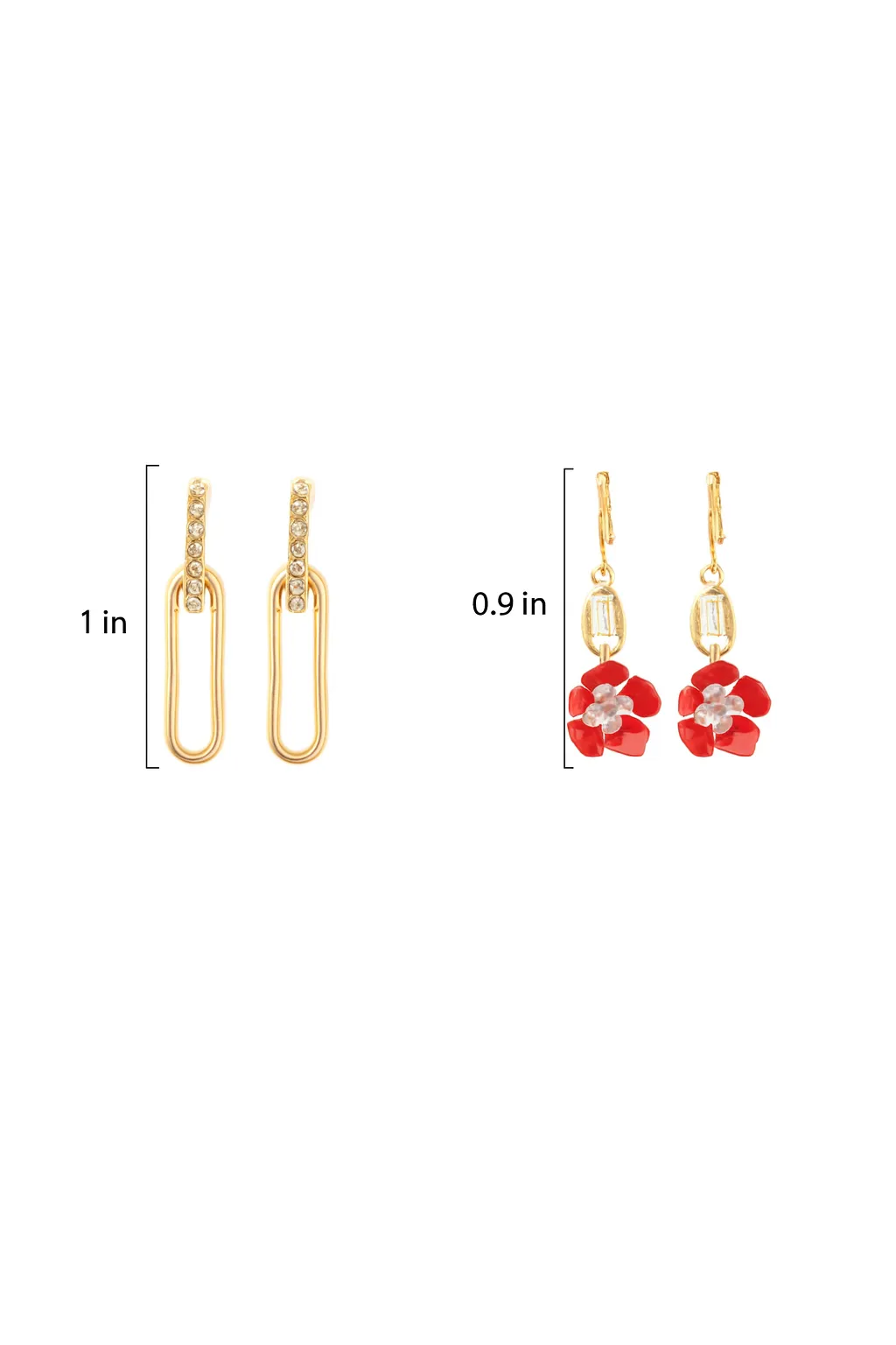 OBLONG MINI HOOP WITH POPPY CHARMS sold by 8 Other Reasons product image thumbnail 2