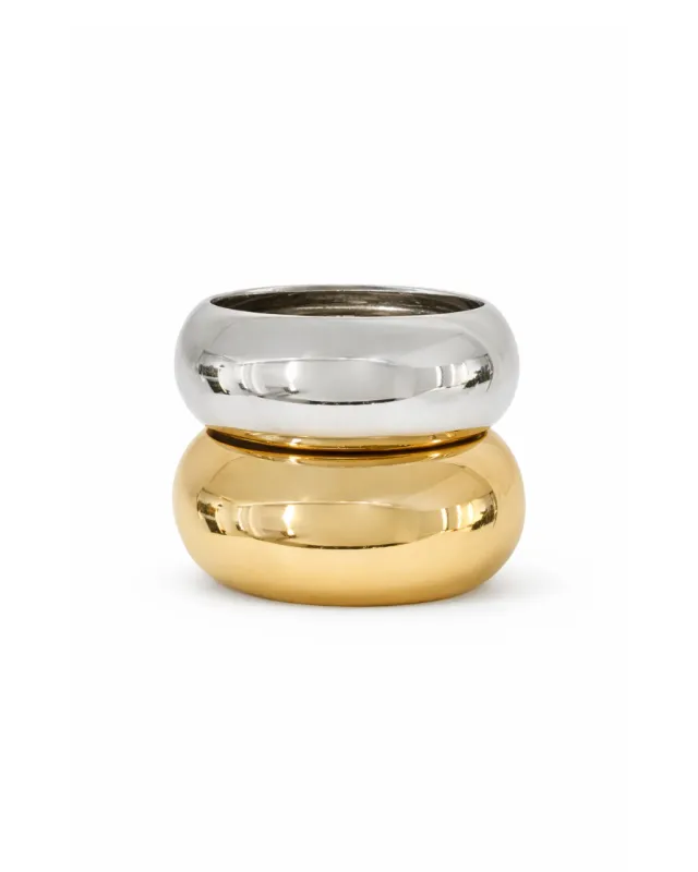 MIXED METAL BANGLE SET made by 8 Other Reasons