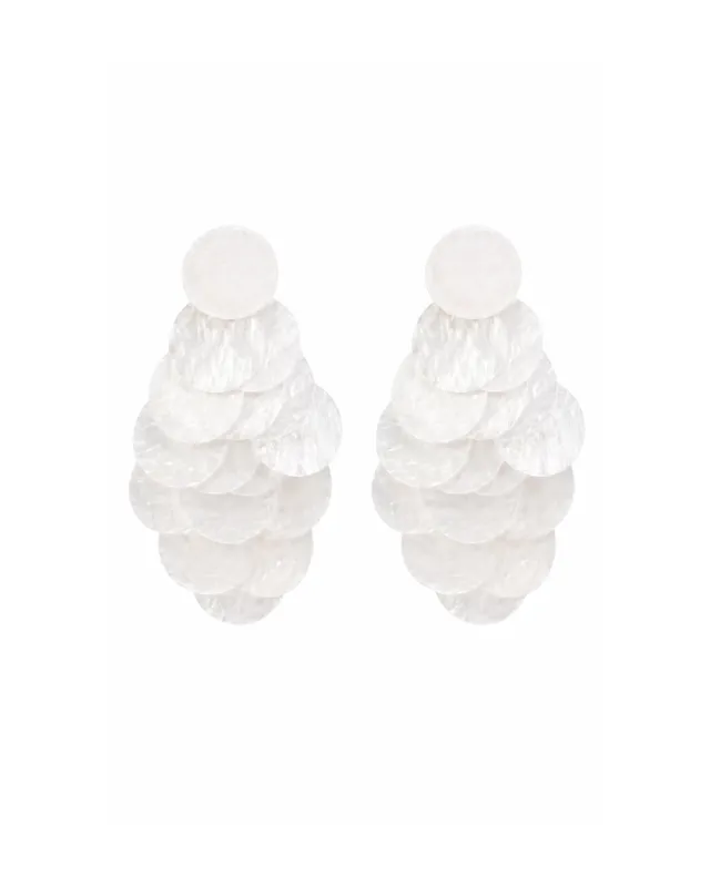 Iridescent Disc Statement Drop Earring made by 8 Other Reasons