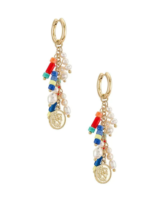 BEADED WITH GOLD COIN DANGLE sold by 8 Other Reasons