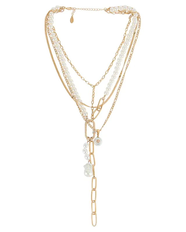PEARL LARIAT NECKLACE sold by 8 Other Reasons
