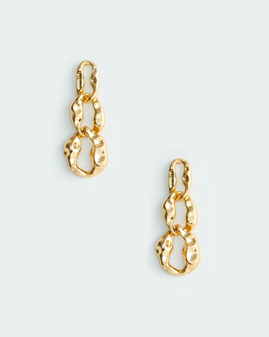 HAMMERED GOLD LINK EARRING sold by 8 Other Reasons