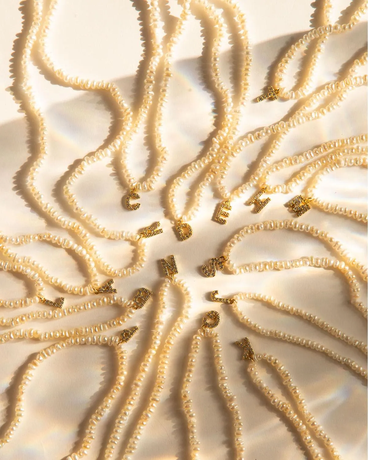 PEARL INITIAL NECKLACE sold by 8 Other Reasons