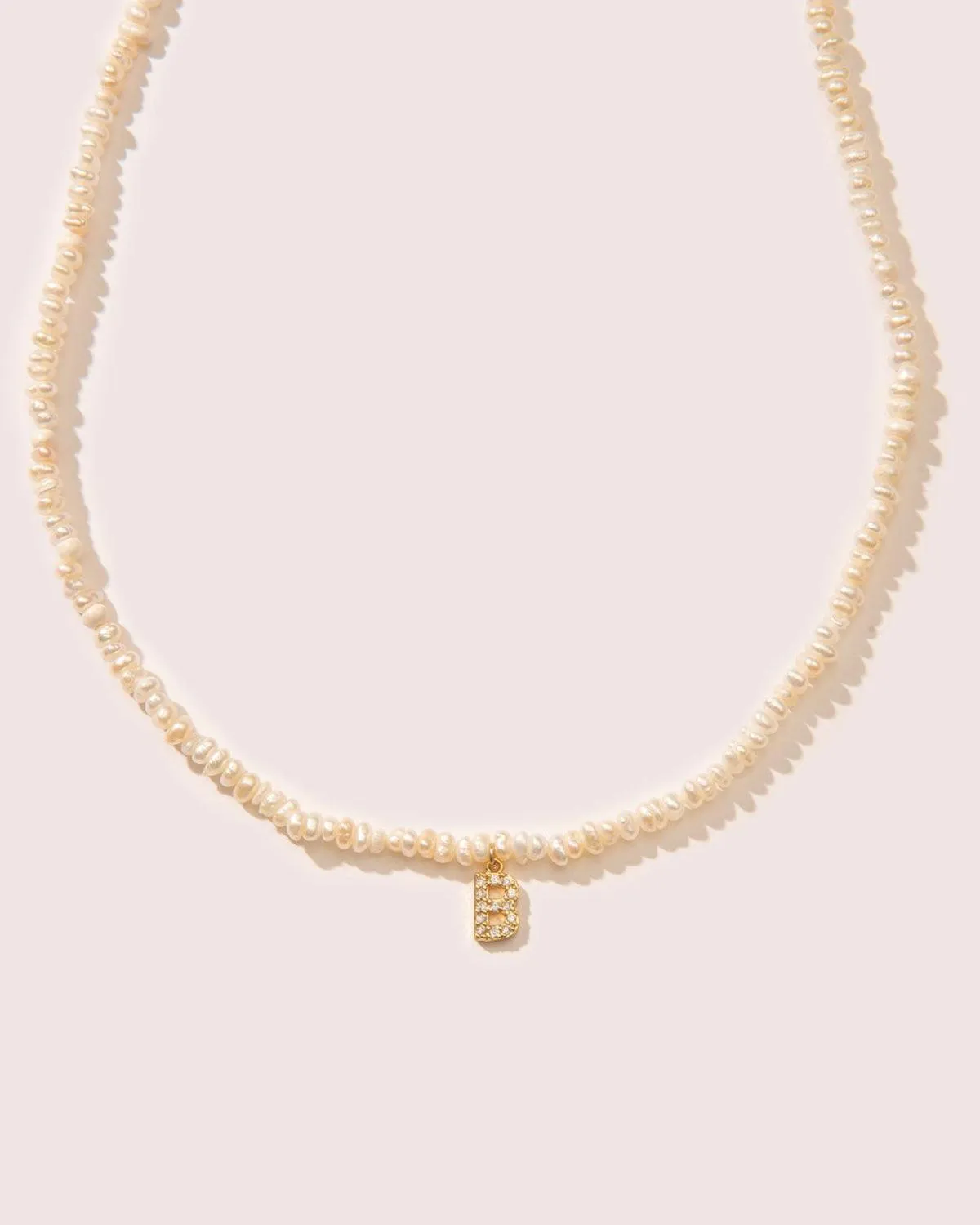 PEARL INITIAL NECKLACE sold by 8 Other Reasons product image thumbnail 4