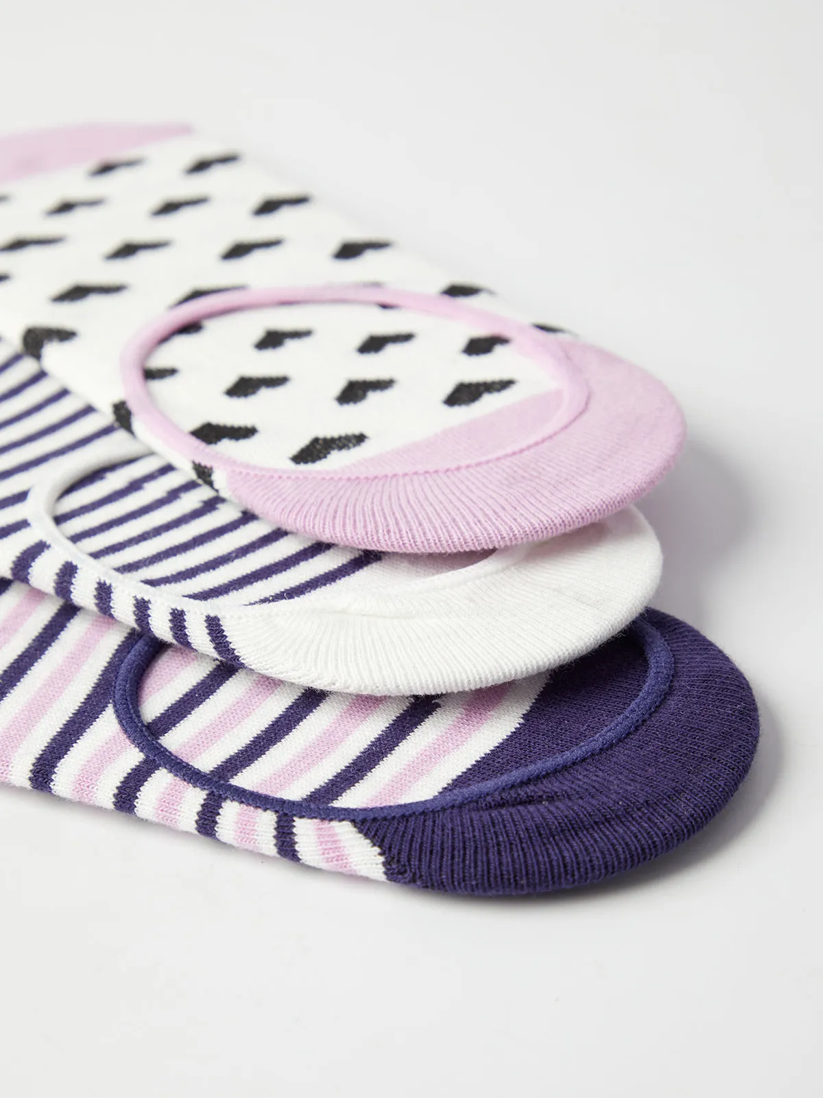 3-Pack Heart Stripe Print Socks sold by 89th & Madison product image thumbnail 2