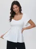 Peplum Ruffle Blouse sold by 89th & Madison