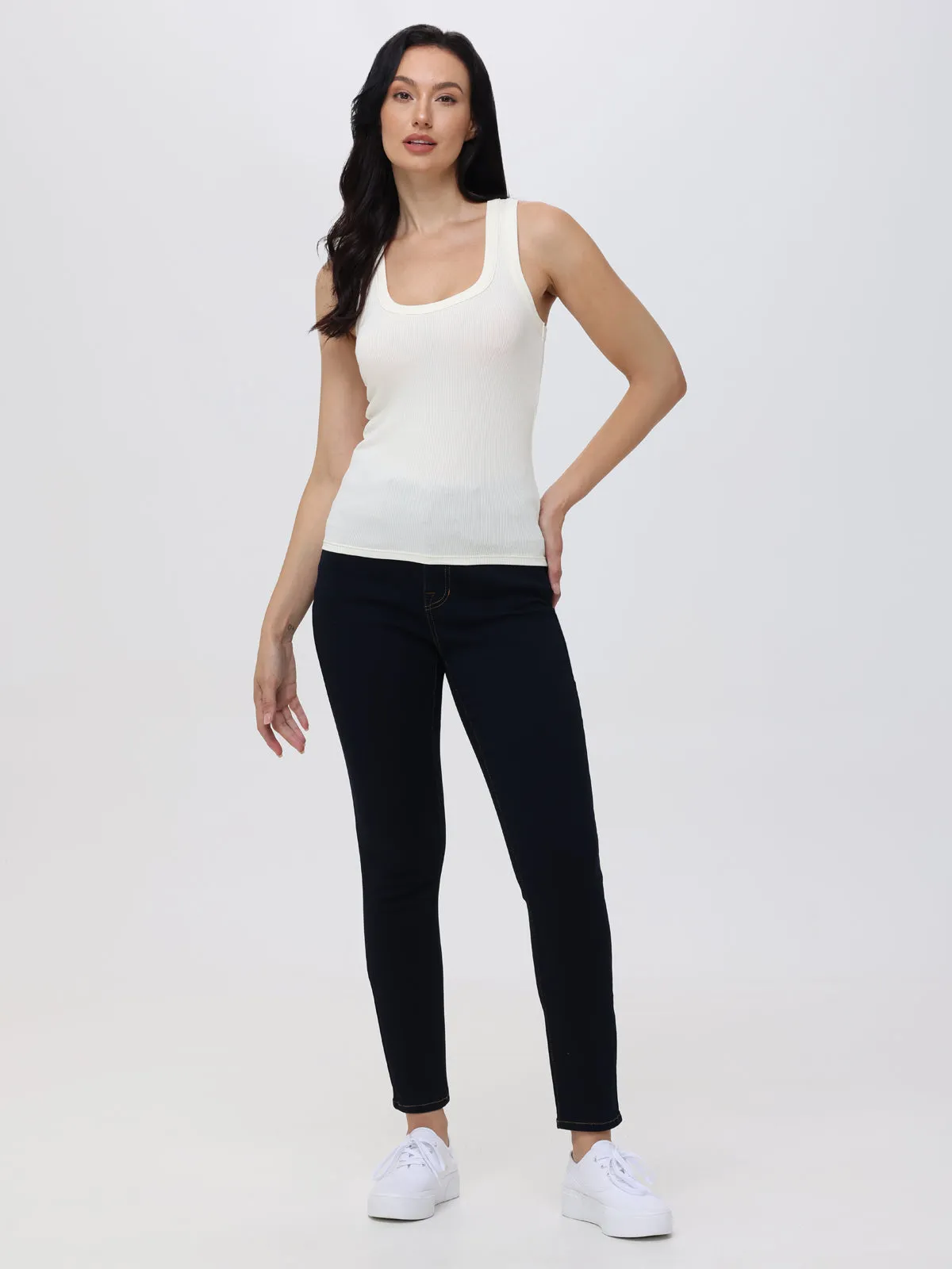 Rib Scoop Neck Tank Top sold by 89th & Madison product image thumbnail 5