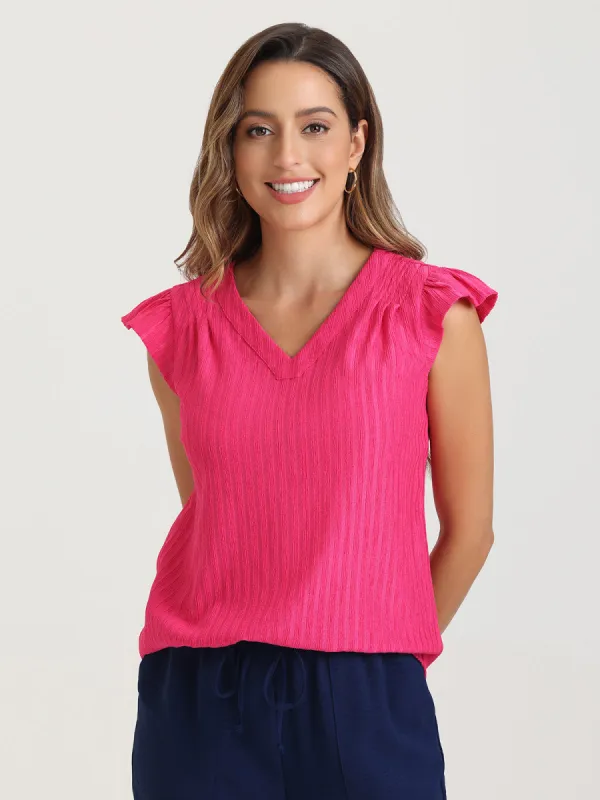 Flutter Sleeve Knit Top sold by 89th & Madison