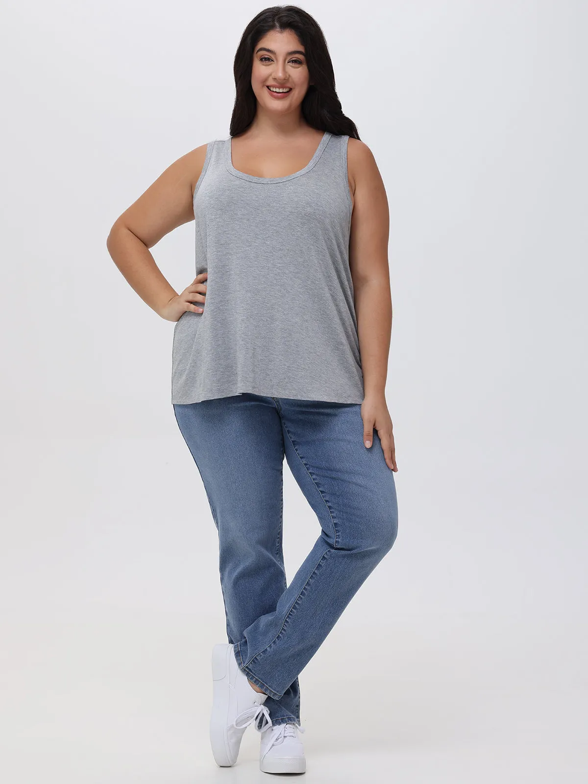 Plus Scoop Neck Tank Top sold by 89th & Madison product image thumbnail 5
