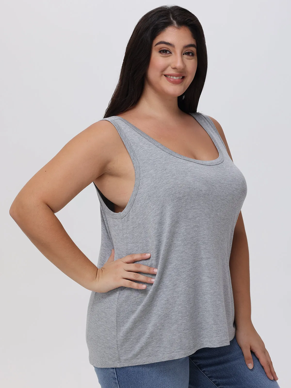 Plus Scoop Neck Tank Top sold by 89th & Madison product image thumbnail 3