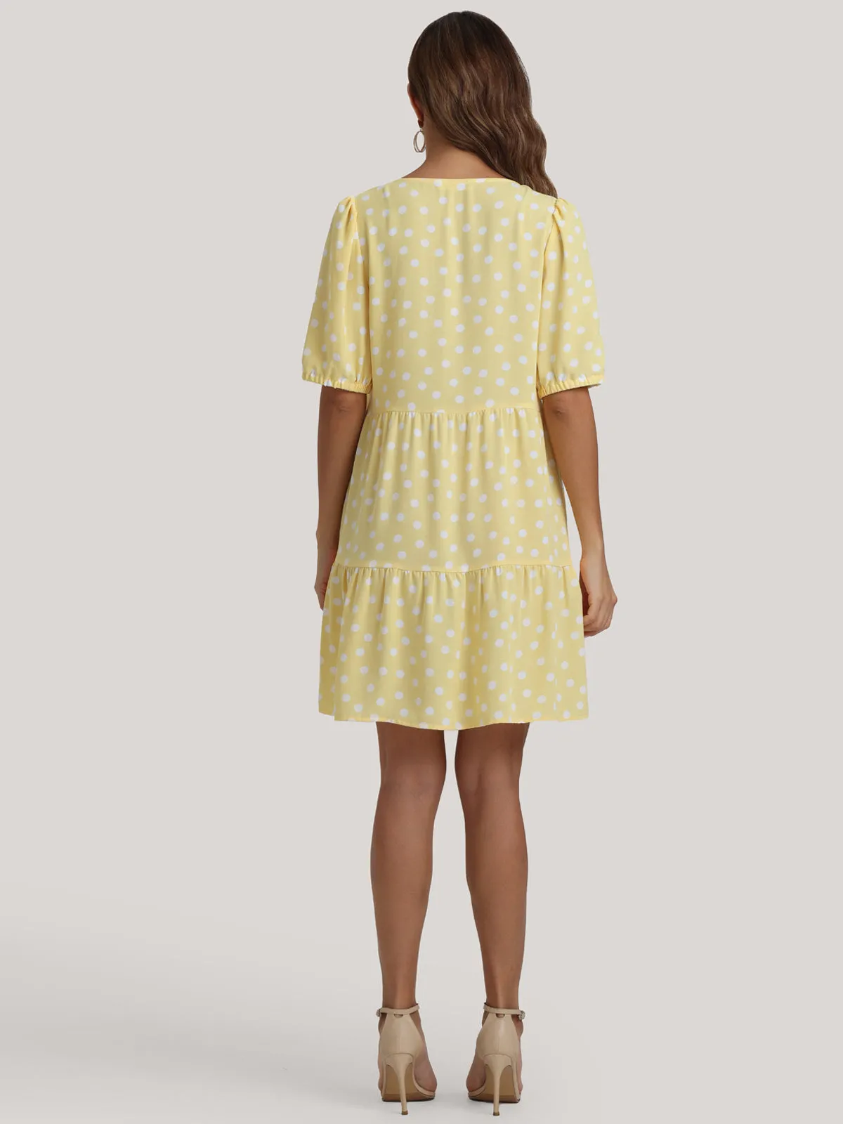 Polka Dot Puff Sleeve Dress sold by 89th & Madison product image thumbnail 2