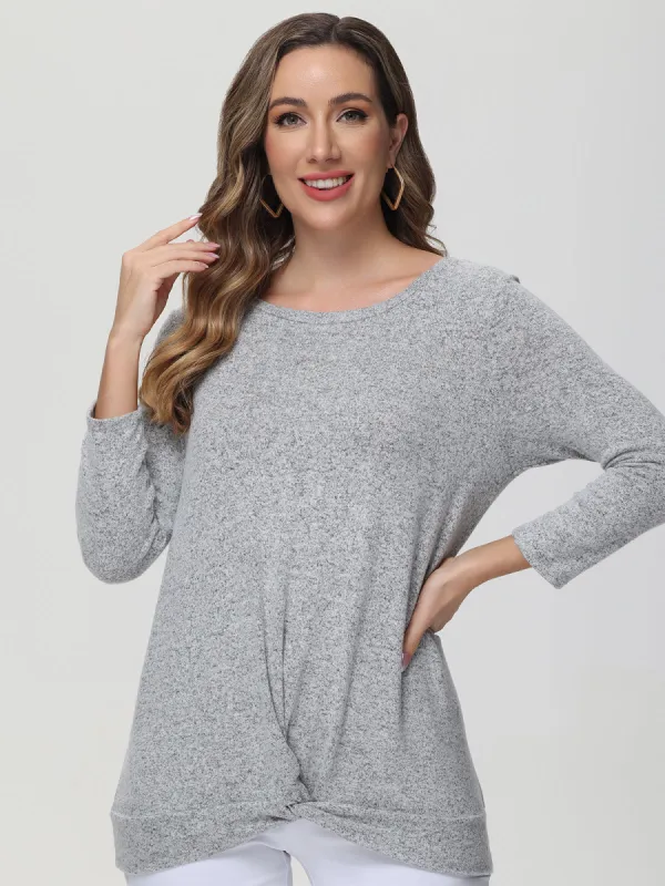 3/4 Sleeve Crewneck Top sold by 89th & Madison