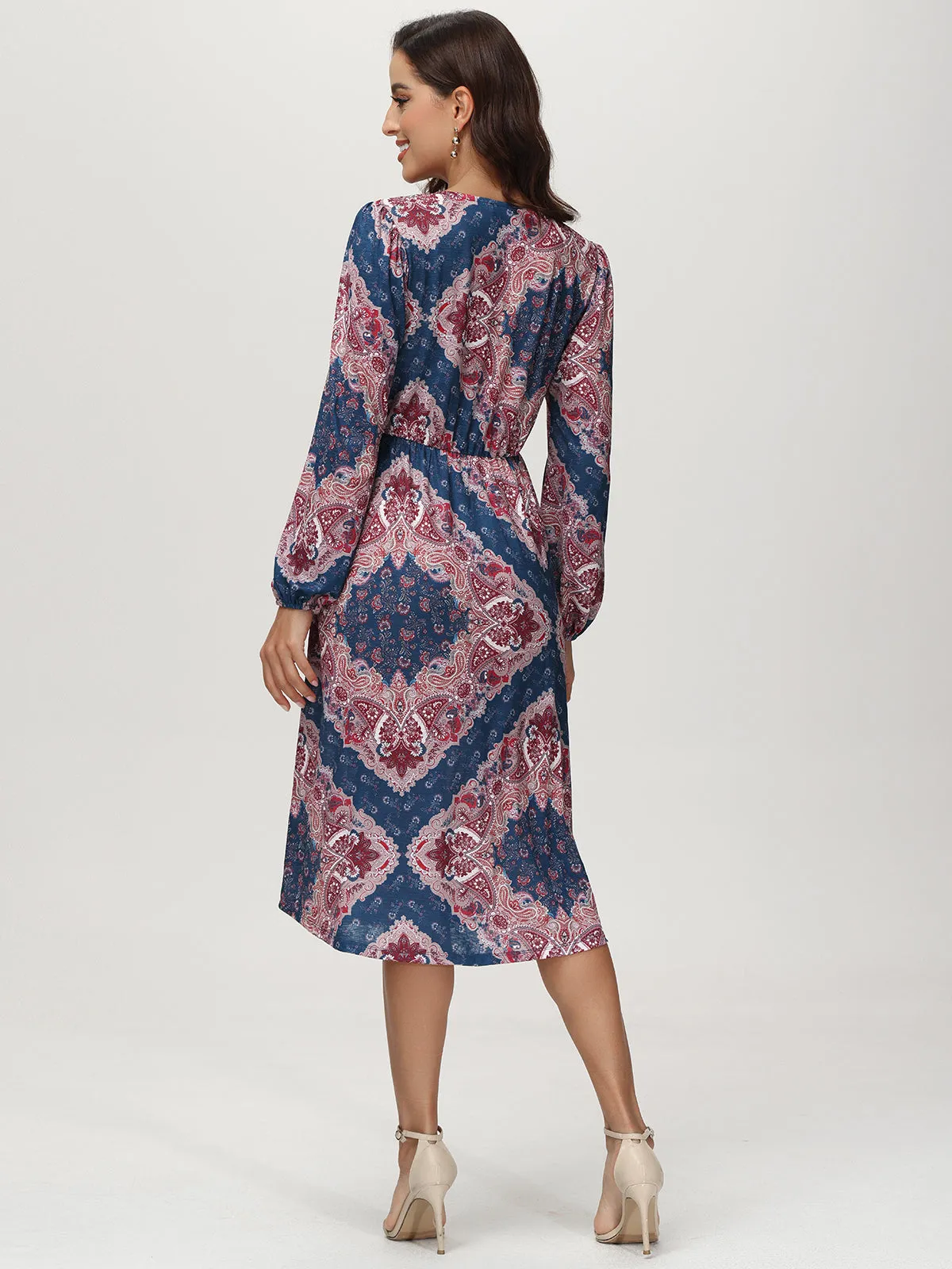 V-Neck Floral Midi Dress sold by 89th & Madison product image thumbnail 3