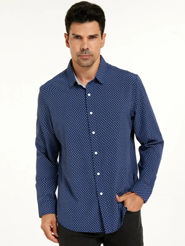 Print Button-Up Shirt sold by 89th & Madison