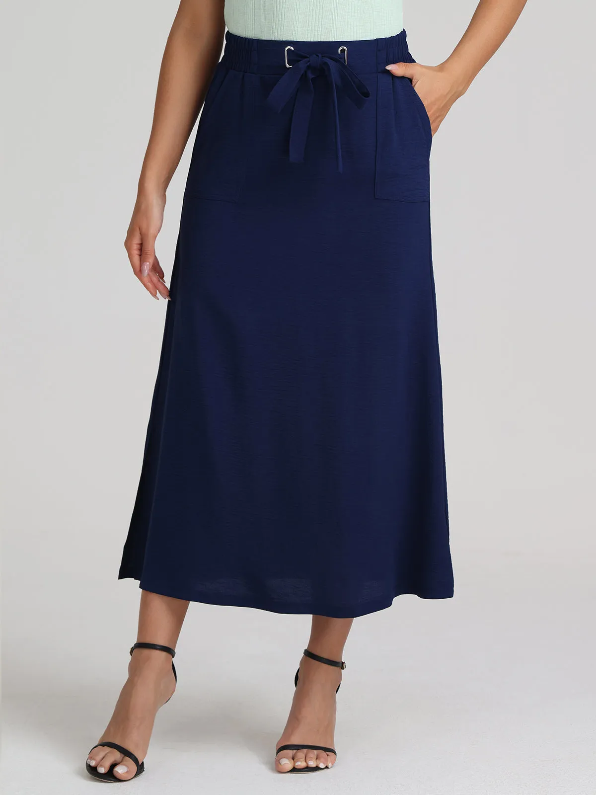 Tie Waist Midi Skirt sold by 89th & Madison product image thumbnail 2