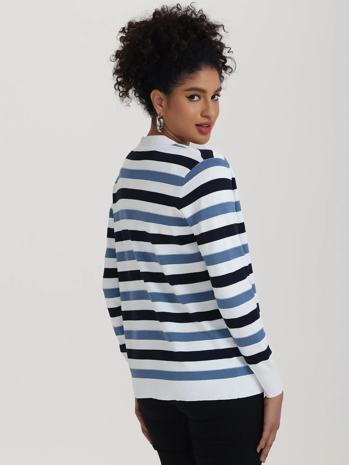 Mix Stripe Cardigan sold by 89th & Madison product image thumbnail 5
