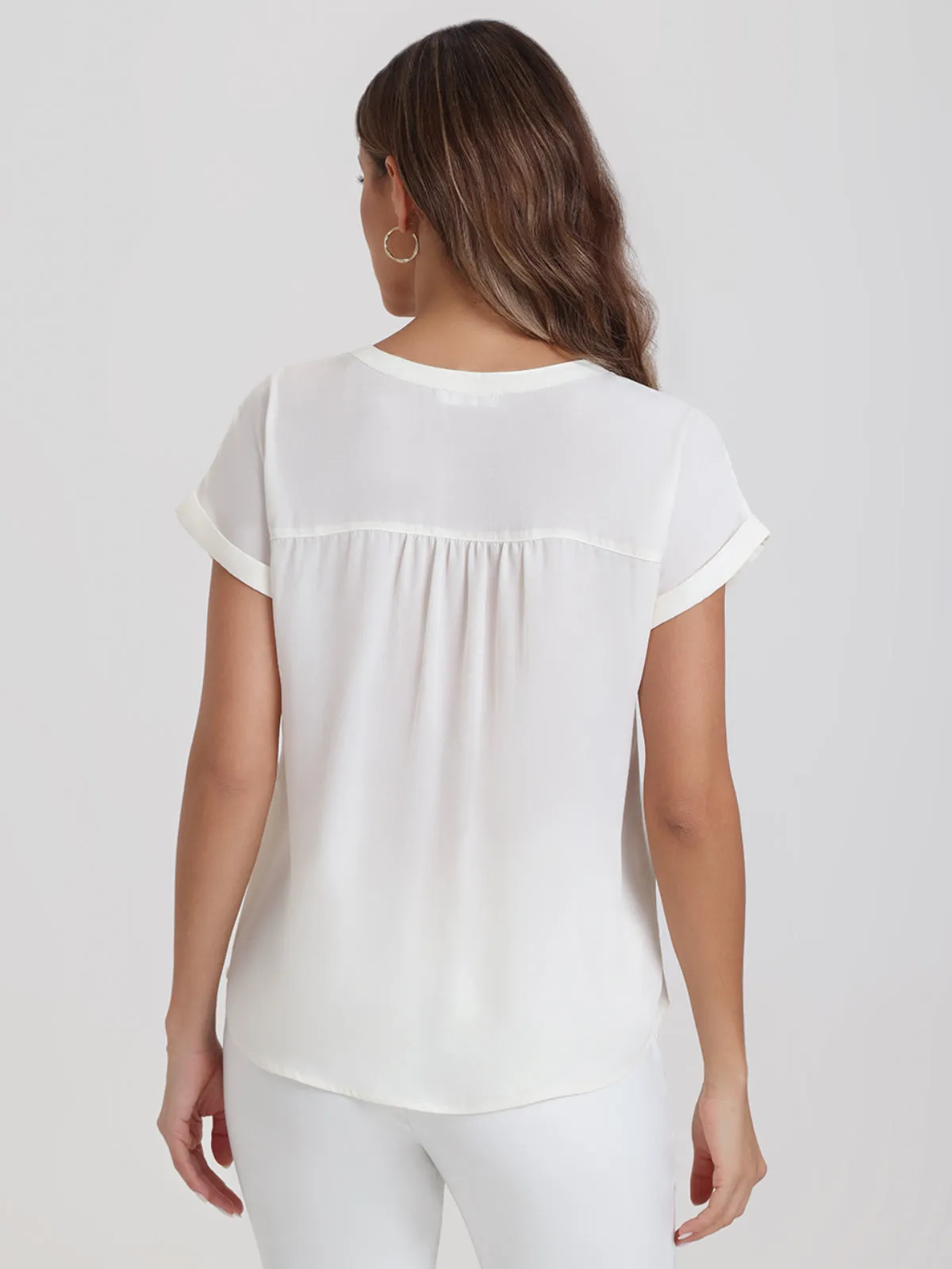 Zipper Neck Blouse sold by 89th & Madison product image thumbnail 2