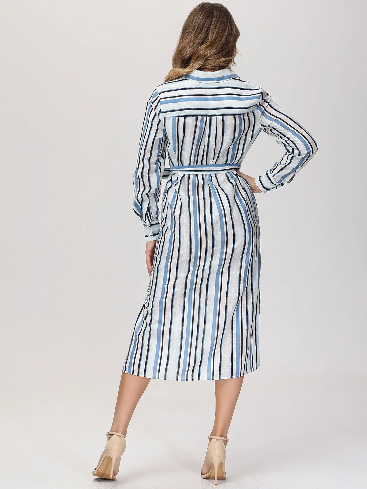 Stripe Belted Shirtdress sold by 89th & Madison product image thumbnail 2