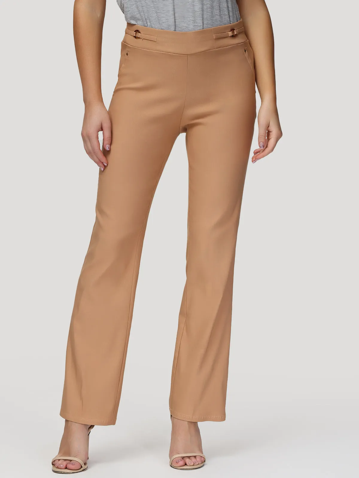 Mid-Rise Straight Leg Luxe Pull-On Pants sold by 89th & Madison product image thumbnail 5