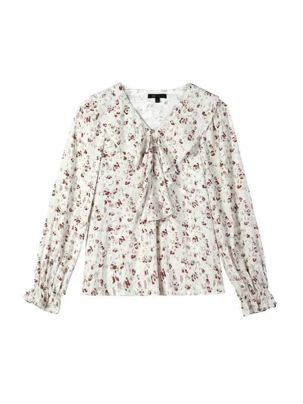 Frye Ruffle Front Long Sleeve Blouse sold by 89th & Madison