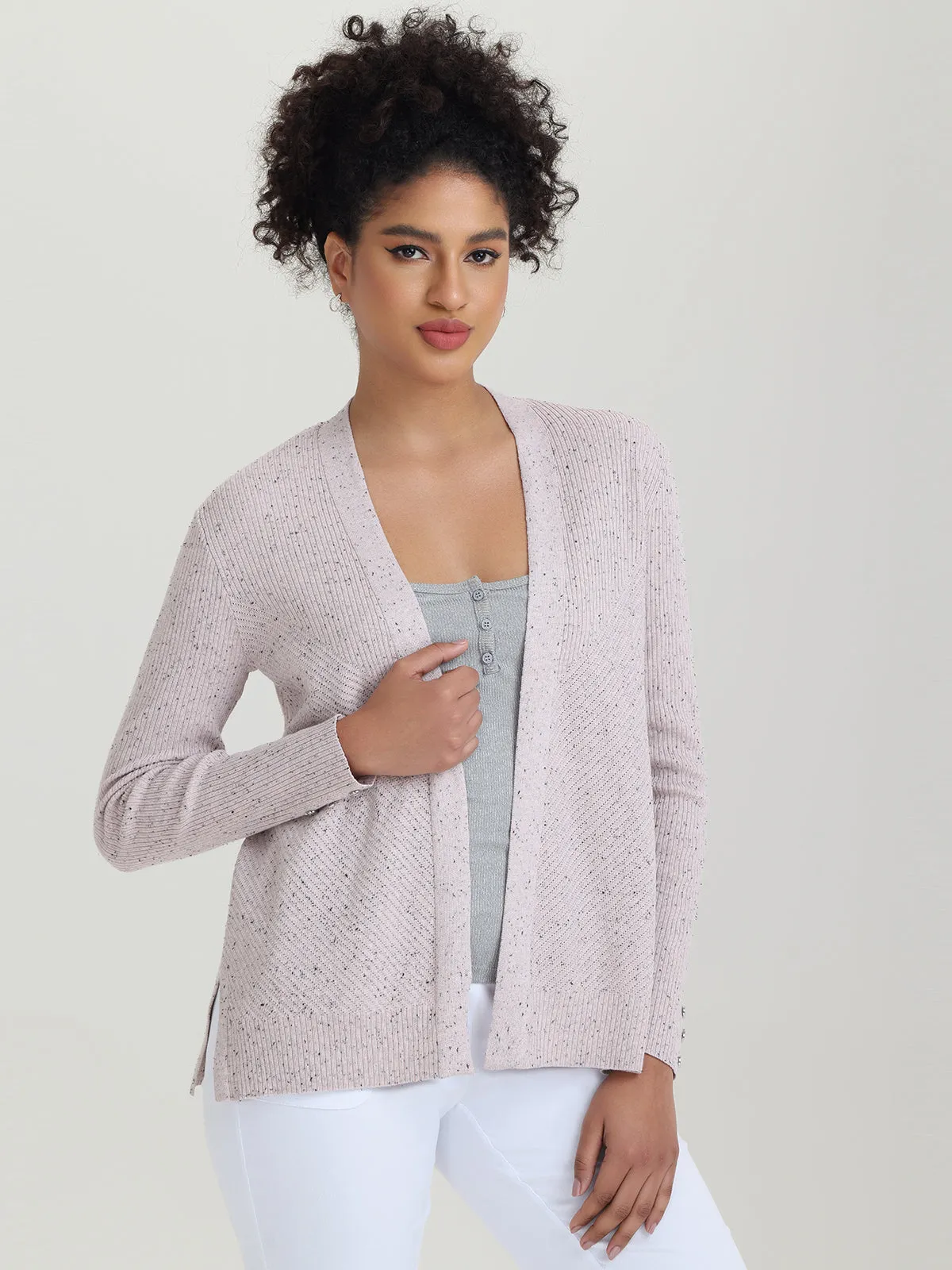 Fleck Rib Cardigan sold by 89th & Madison