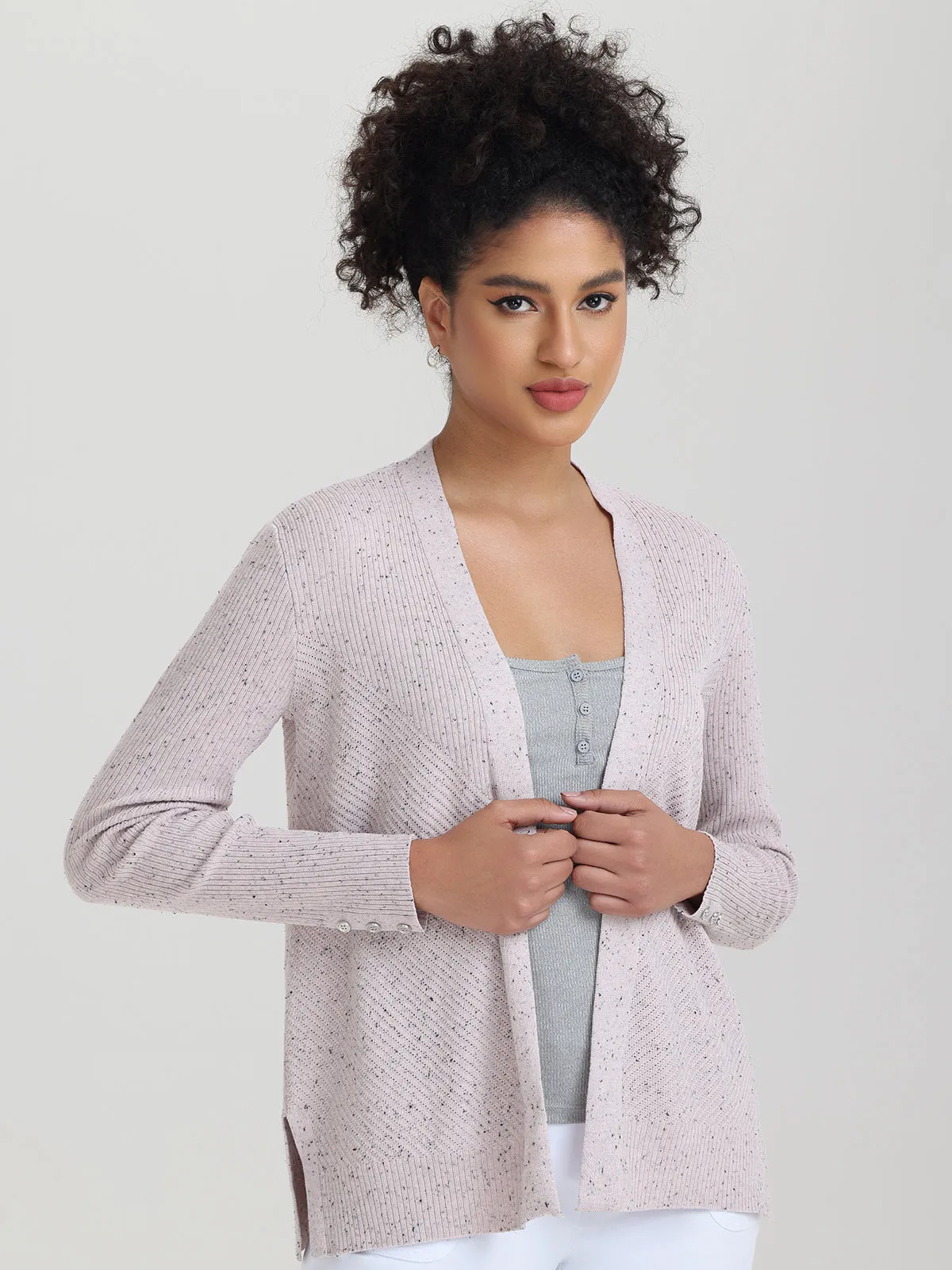 Fleck Rib Cardigan sold by 89th & Madison product image thumbnail 4