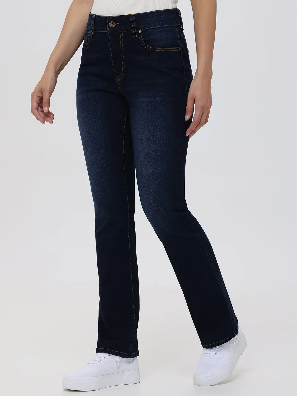Kick Out Mid Rise Jean In Dark Wash sold by 89th & Madison product image thumbnail 2