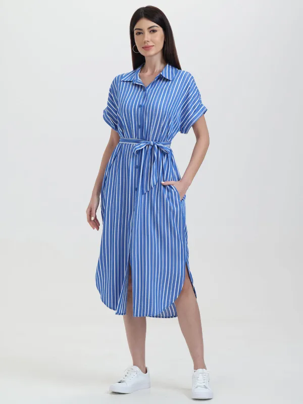 Stripe Belted Shirtdress sold by 89th & Madison