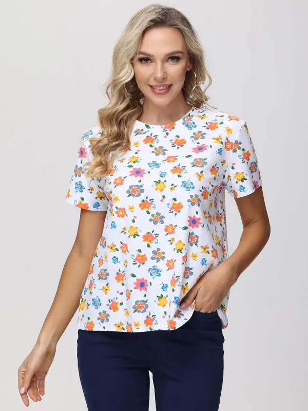 Floral Crewneck Tee sold by 89th & Madison