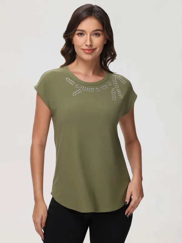Jeweled Neck Dolman Cool Top sold by 89th & Madison