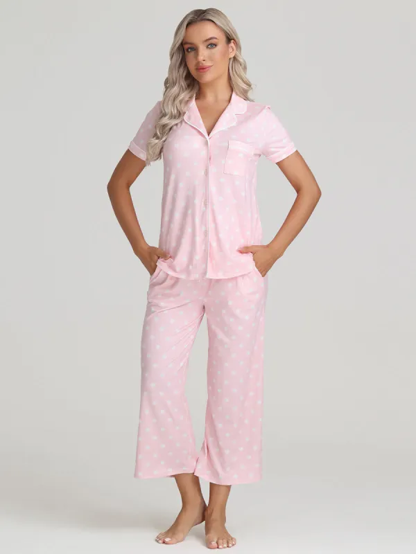 Polka Dot Pajamas Set sold by 89th & Madison