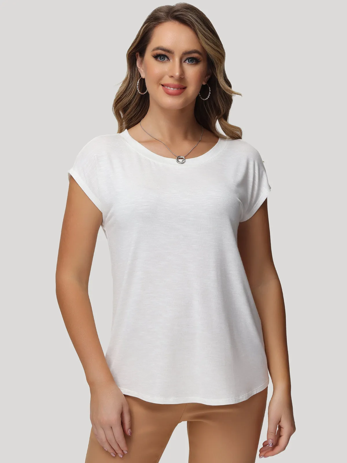 Dolman Sleeve Crewneck Tee sold by 89th & Madison