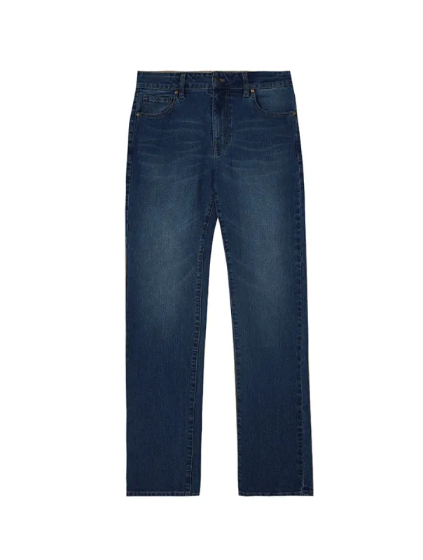 Mid-Rise Straight Jeans sold by 89th & Madison