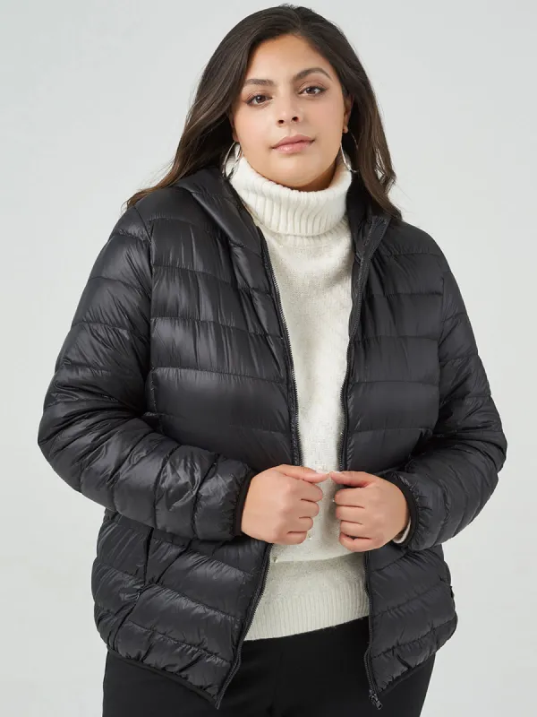 Light Weight Hooded Short Down Jacket sold by 89th & Madison