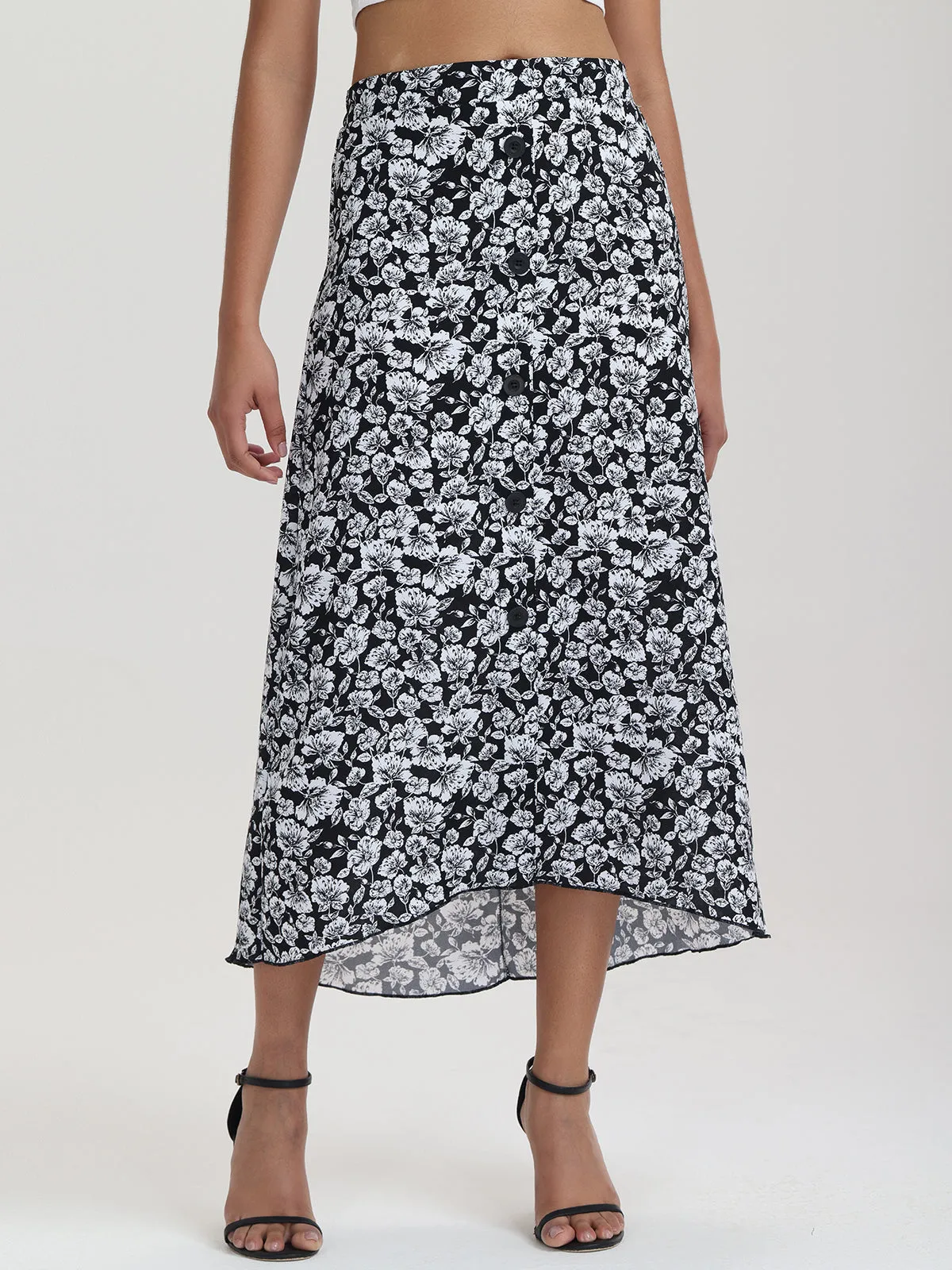 Button Front Maxi Skirt sold by 89th & Madison product image thumbnail 2