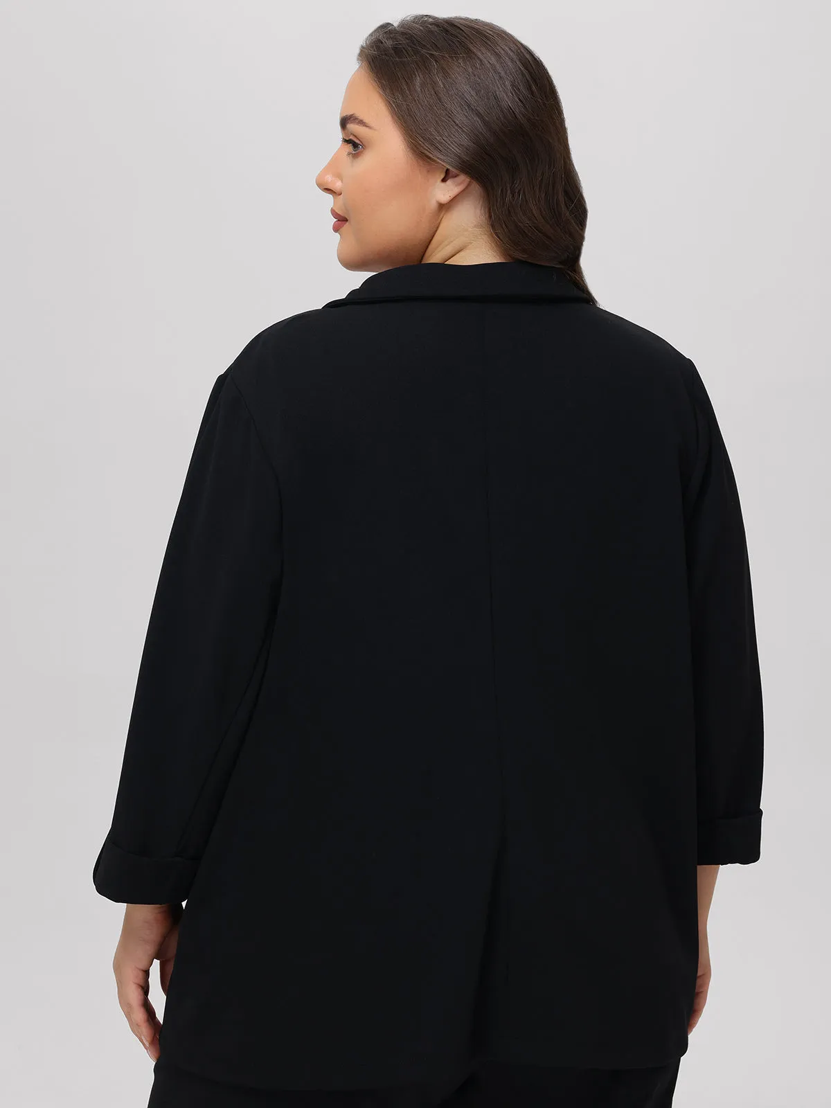 Plus Rolled Sleeve Blazer sold by 89th & Madison product image thumbnail 2